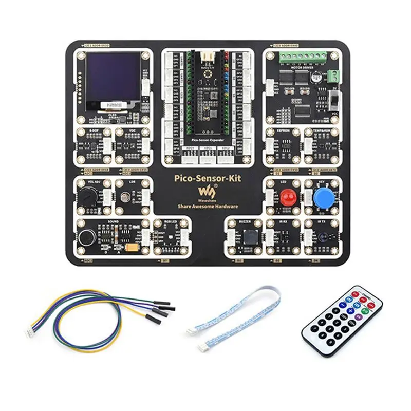 

Waveshare 15 In 1 Sensors Modules Sensor Module Kit DIY Kit For Raspberry Pi Pico Series Motherboards