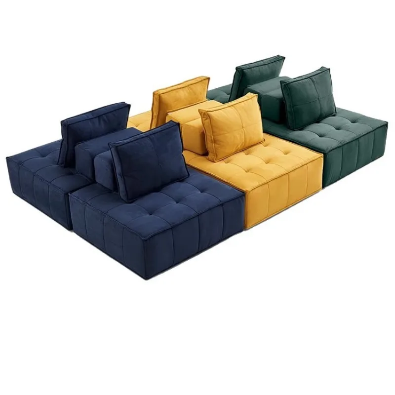 Compression sofa pure sponge square sofa tofu block combination sofa no skeleton box sofa