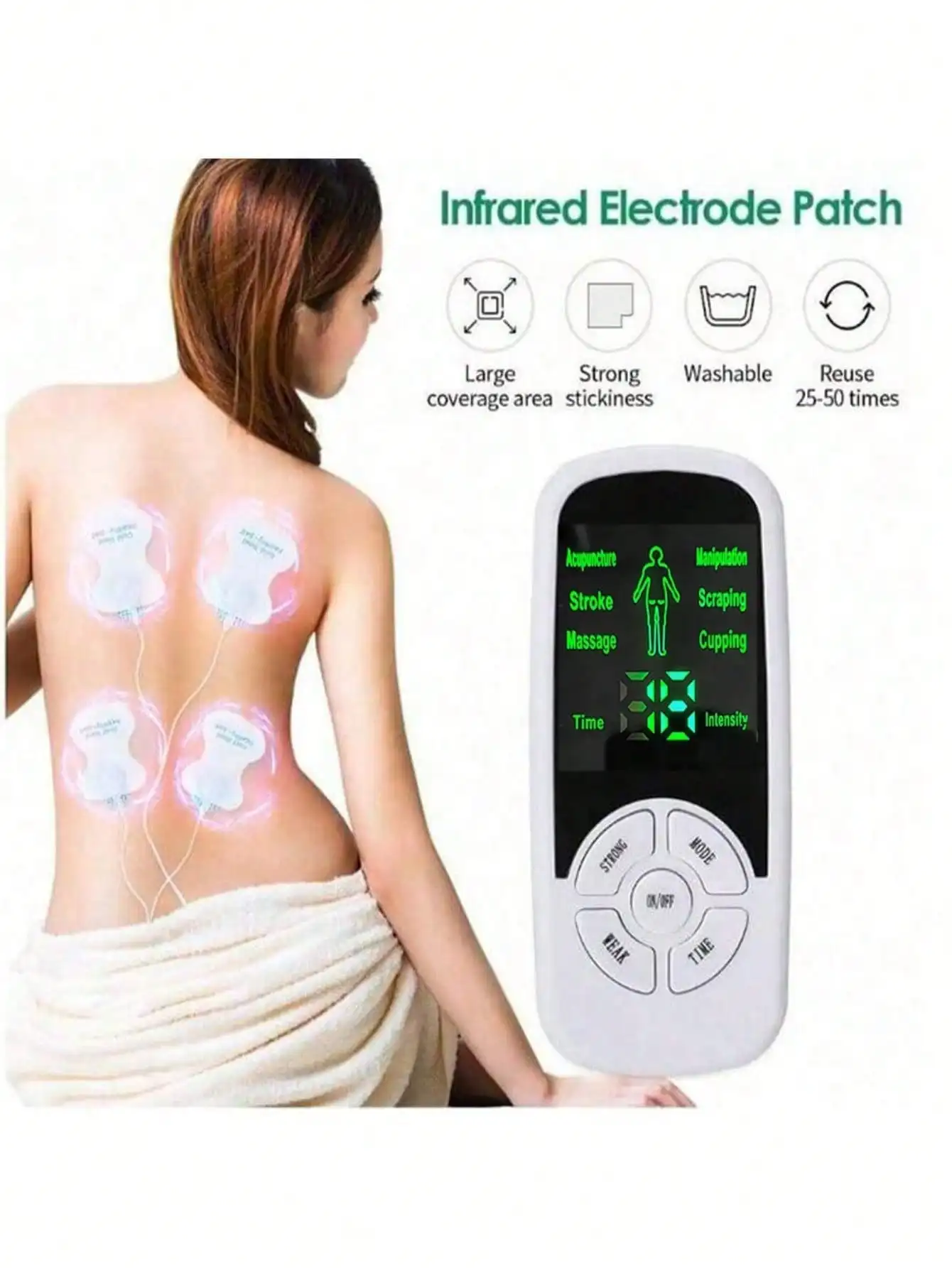 EMS Electric Muscle Therapy Stimulator Tens Unit Machine Meridian Physiotherapy Pulse Abdominal Prostate Body Massager