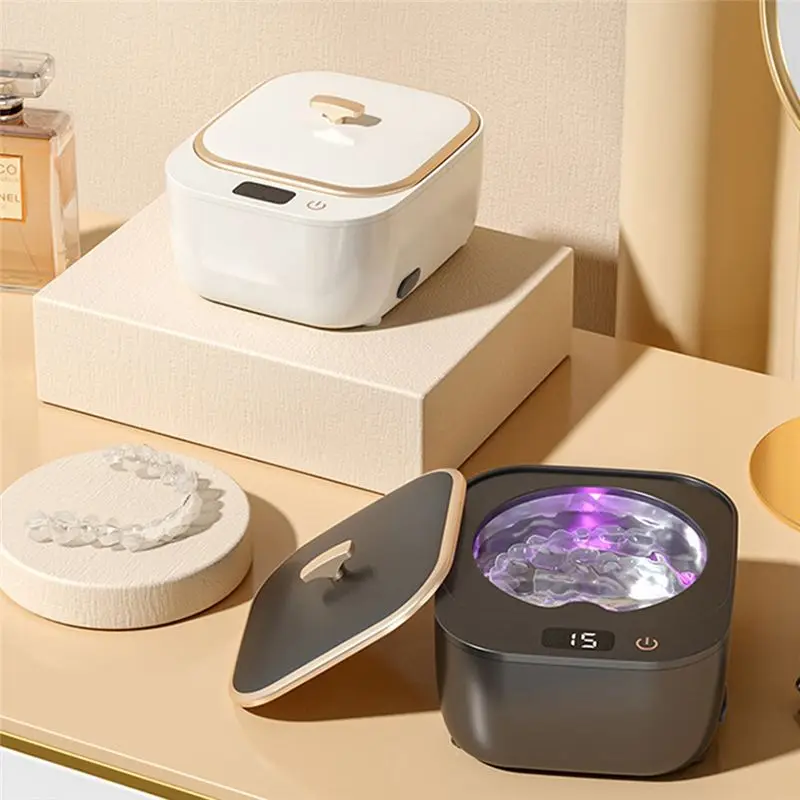 A13I-Ultrasonic Cleaner For Dentures, Professional Ultrasonic Cleaner Machine For All , Retainer Aligner Black US Plug