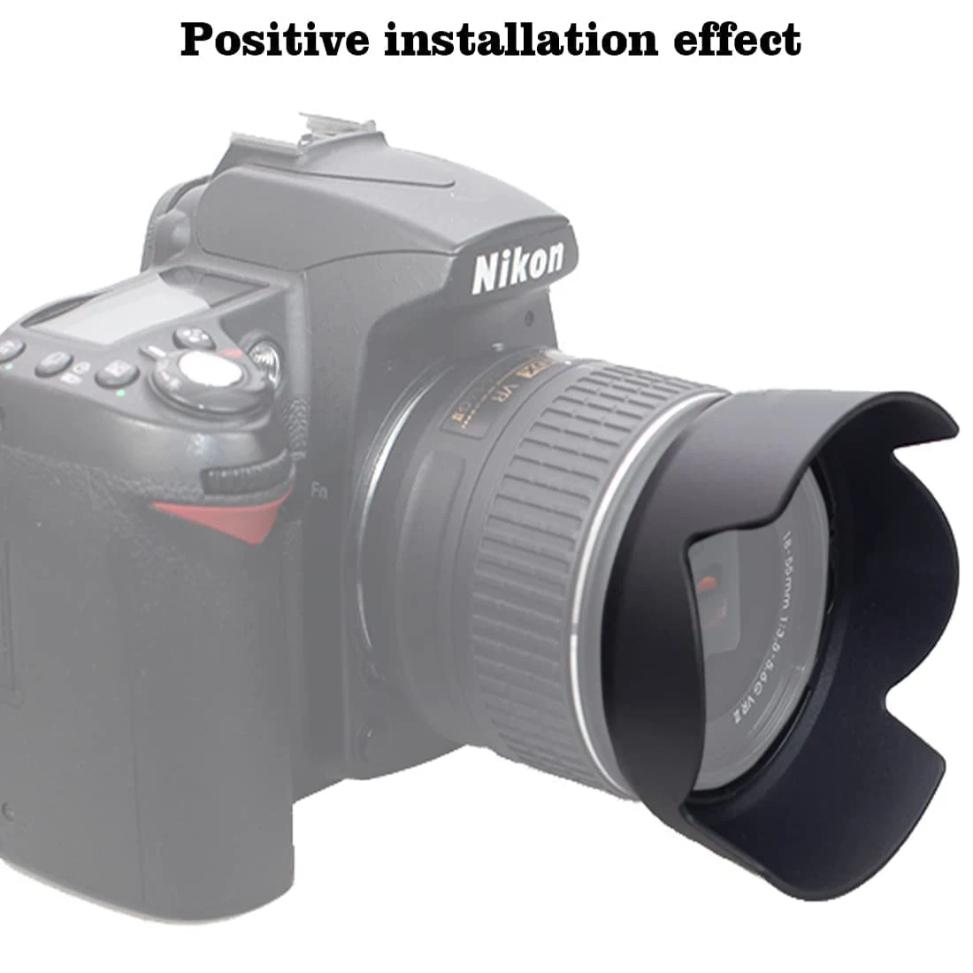 غطاء عدسة زهرة البتلة يحل محل HB-69 لنيكون AF-S DX Nikkor 18-55 مللي متر f/3.5-5.6G VR II / 18-55 مللي متر F3.5-5.6 G VR II HB69 HB 69