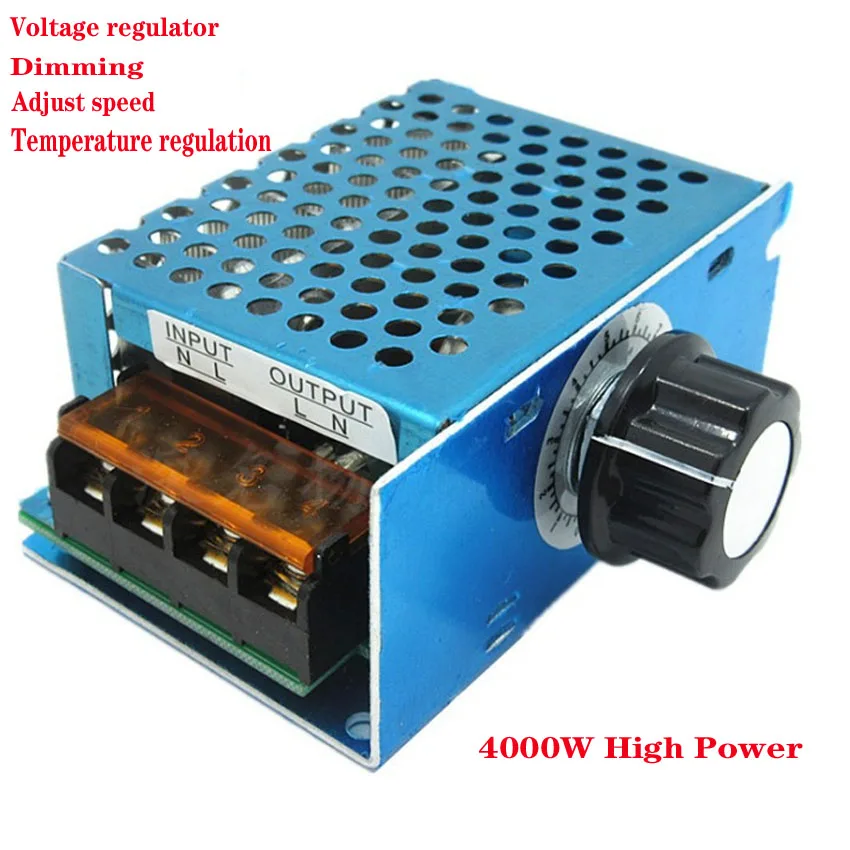 4000W AC 220V SCR Adjustable Motor Speed Controller Control Dimming Dimmers Voltage Regulator Thermostat  High-power