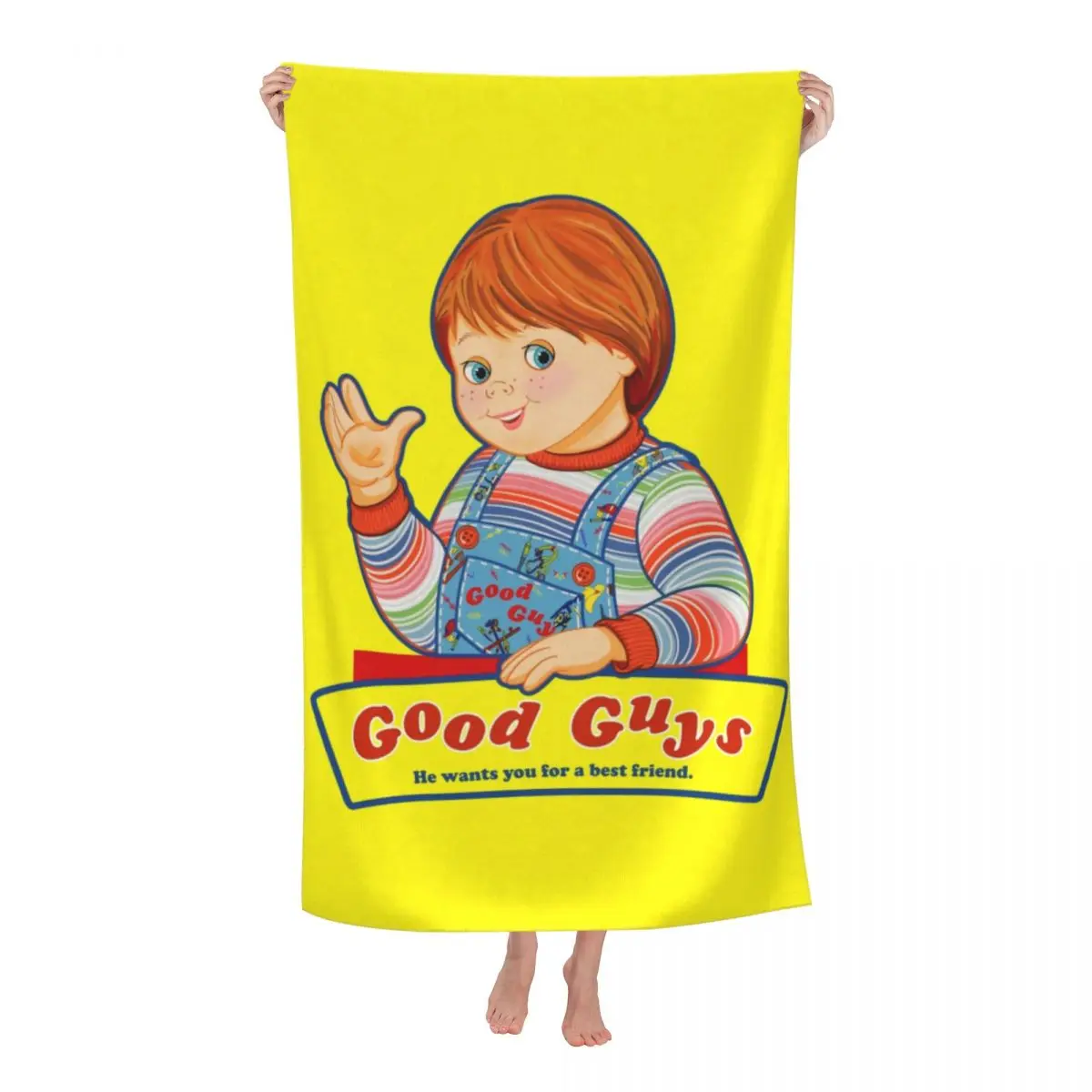 Customized Good Guys Child's Play Super Soft Microfiber Beach Bath Towel Quick Dry Chucky Doll Shower Pool Towels