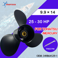 Outboard Propeller For TOHATSU 25hp 30hp 9.9*14 Aluminum Alloy Screw 3 Blade 10 Spline Tooth Marine Engine Part