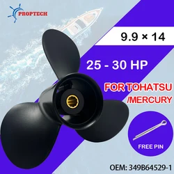 Outboard Propeller For TOHATSU 25hp 30hp 9.9*14 Aluminum Alloy Screw 3 Blade 10 Spline Tooth Marine Engine Part
