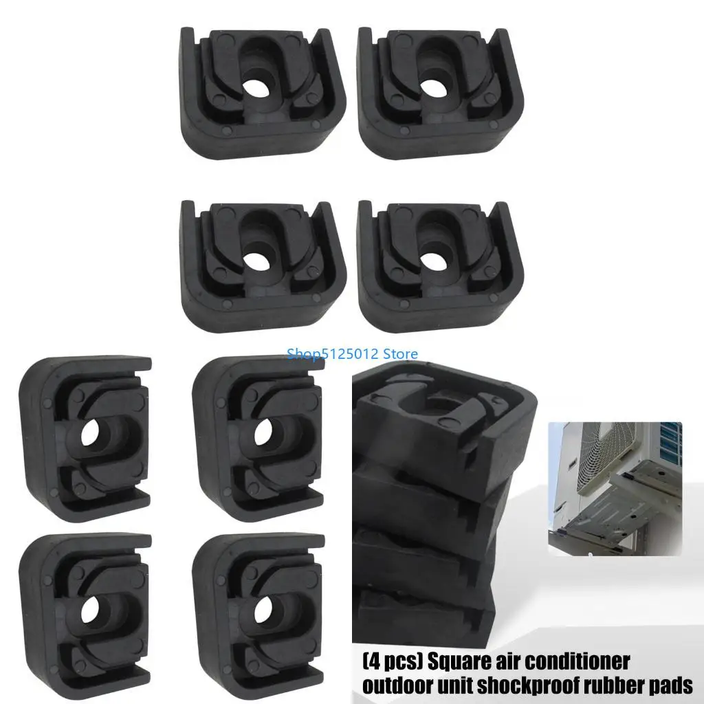 G8TC Anti Vibration Rubber Pads for Square Outdoor Air Conditioning Units Noise Reduction Technology Quick Installation