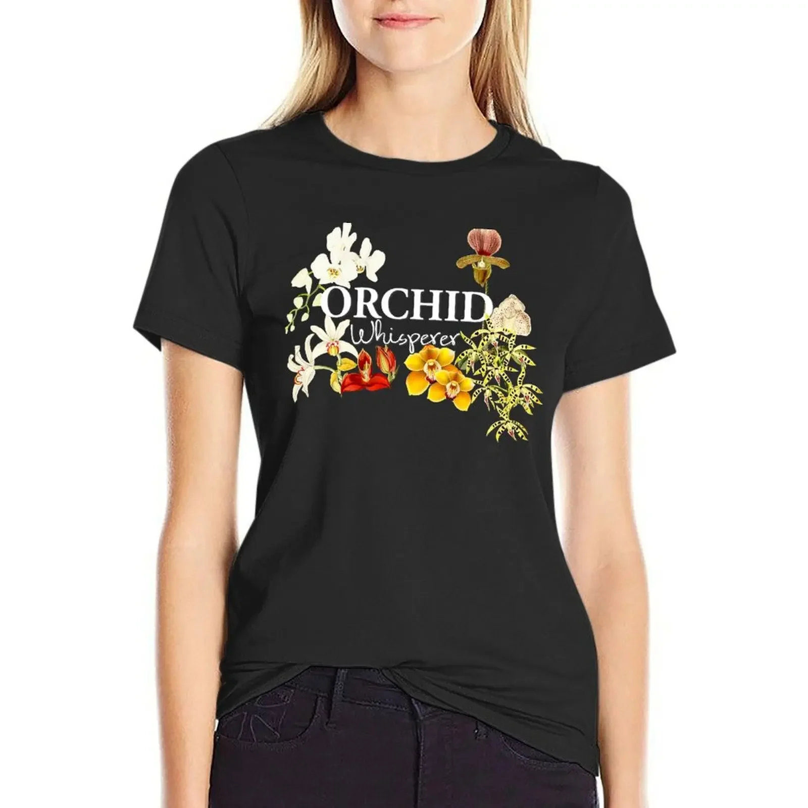 Orchid Whisperer I Love Orchids T-Shirt oversized Female clothing Women's tops