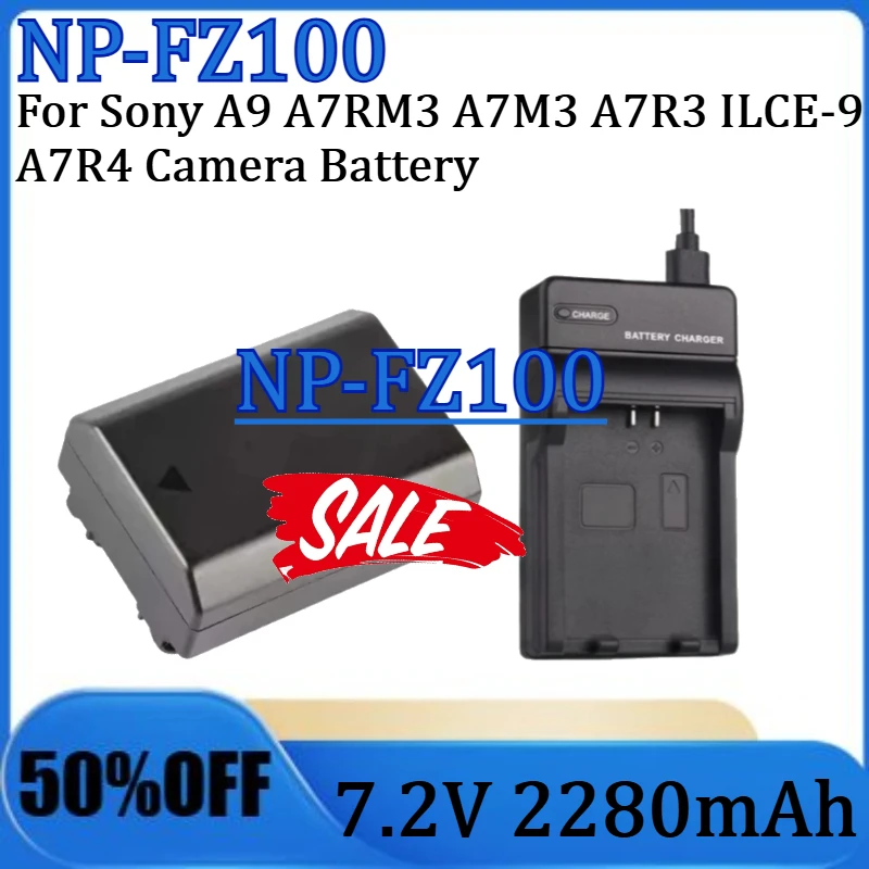 

For Sony A9 A7RM3 A7M3 A7R3 ILCE-9 A7R4 Camera Battery New 7.2V 2280mAh NP-FZ100 Lithium High Quality Battery