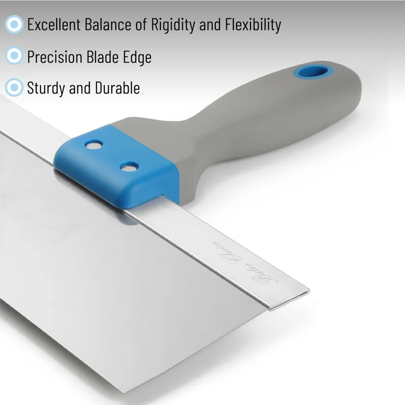 Faca para afiar, 8 polegadas, faca para afiar drywall de aço inoxidável, alça macia