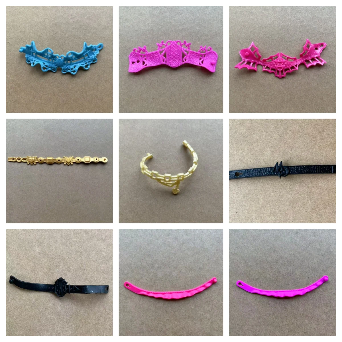 Cinturones para muñecas 1/6, piezas de muñeca de color negro, dorado, azul, rojo y amarillo, accesorios de vestir para muñecas DIY, piezas originales para muñecas
