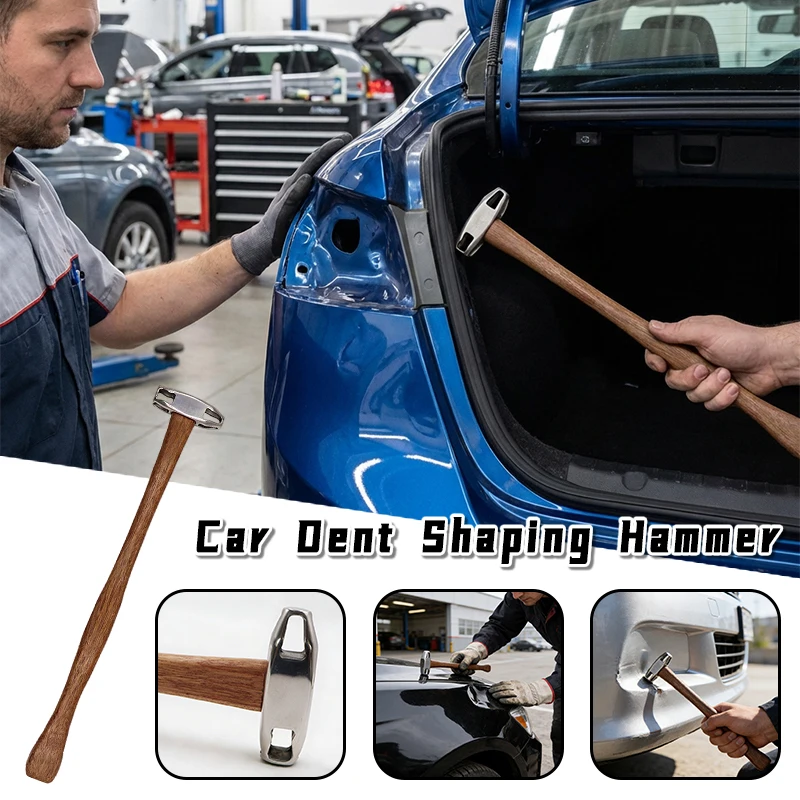 

39cm Car Paint Dent Repair Tools Stainless Steel Shaping Hammer Striking Hammer Traceless Repair Tool No Damage Paint Car Tools