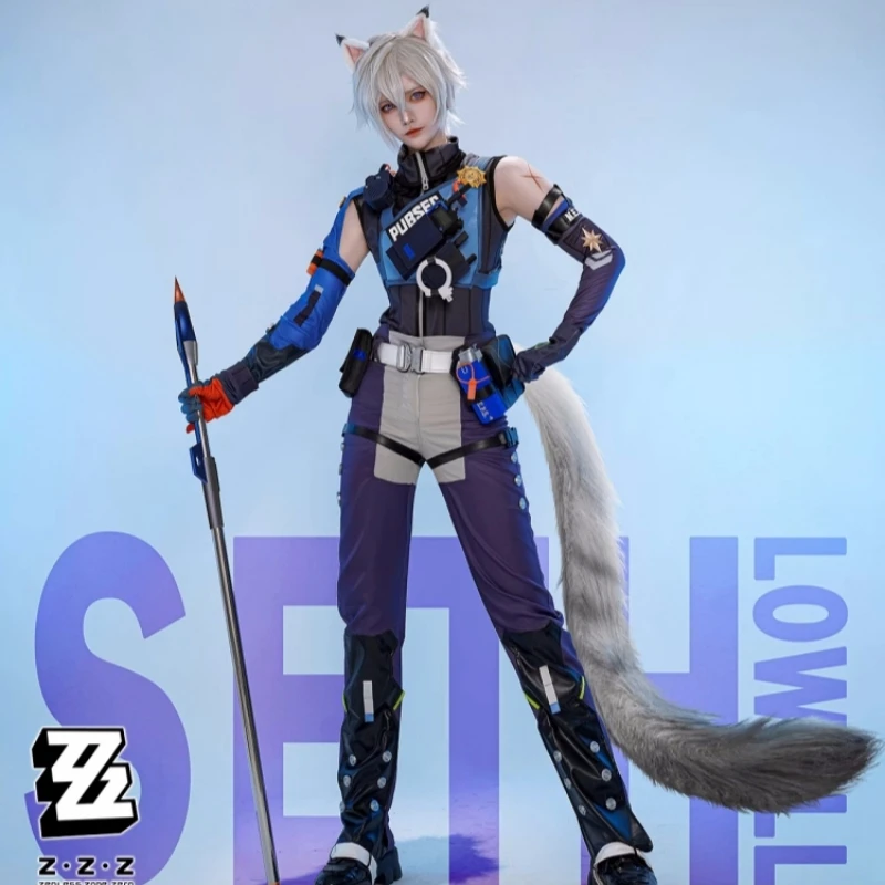 

Seth Lowell Cosplay Costume Zenless Zone Zero Anime Men Handsome Uniform Role Play Clothing Halloween Costume Full Set Pre-sale