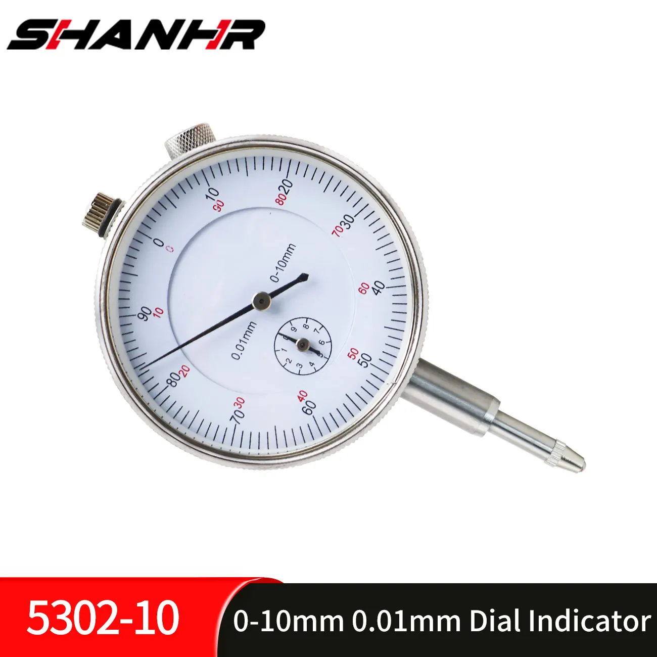 

SHANHR 0-10mm 0.01mm Dial Indicator With Lug Back Measurement Dial Gauge Instrument Tool Dial Gauge 0-10 mm Stable Performance