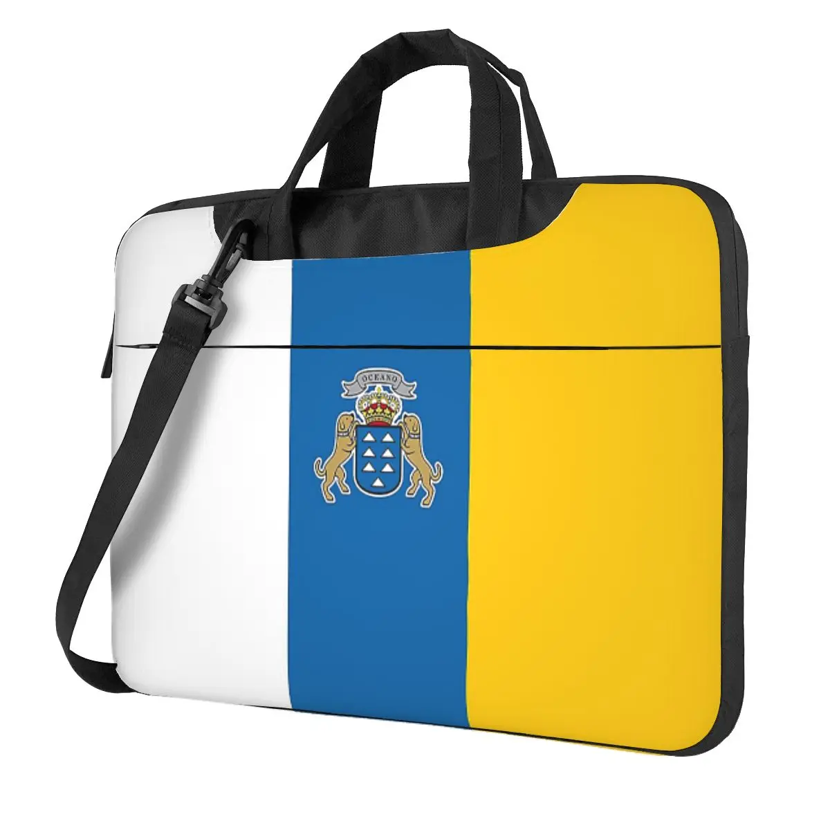 

Spain Flag Oceano Canary Islands Crossbody Laptop Bag Case Computer Bag 13 14 15.6 Inch Notebook Pouch for Macbook Pro Lenovo