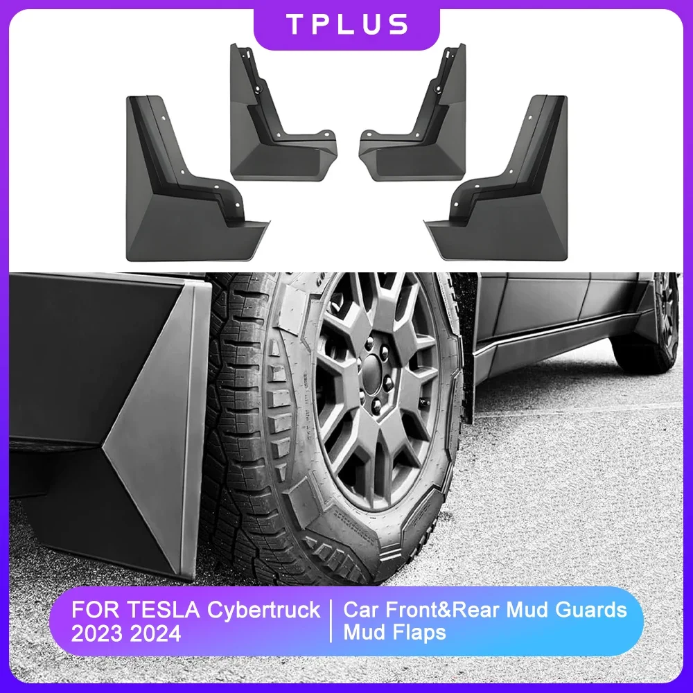 

4Pcs Mud Flaps For Tesla Cybertruck 2023 2024 Mudguards Splash Guards Fender Car Front Rear Wheel Auto Exterior Accessories