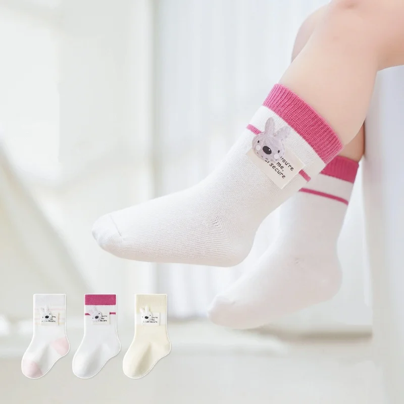 

3Pairs/set Children's Socks Autumn Winter Cotton Cartoon Baby Toddler Socks For Boys Girls Casual Loose Soft Kids Sock 0-5Years