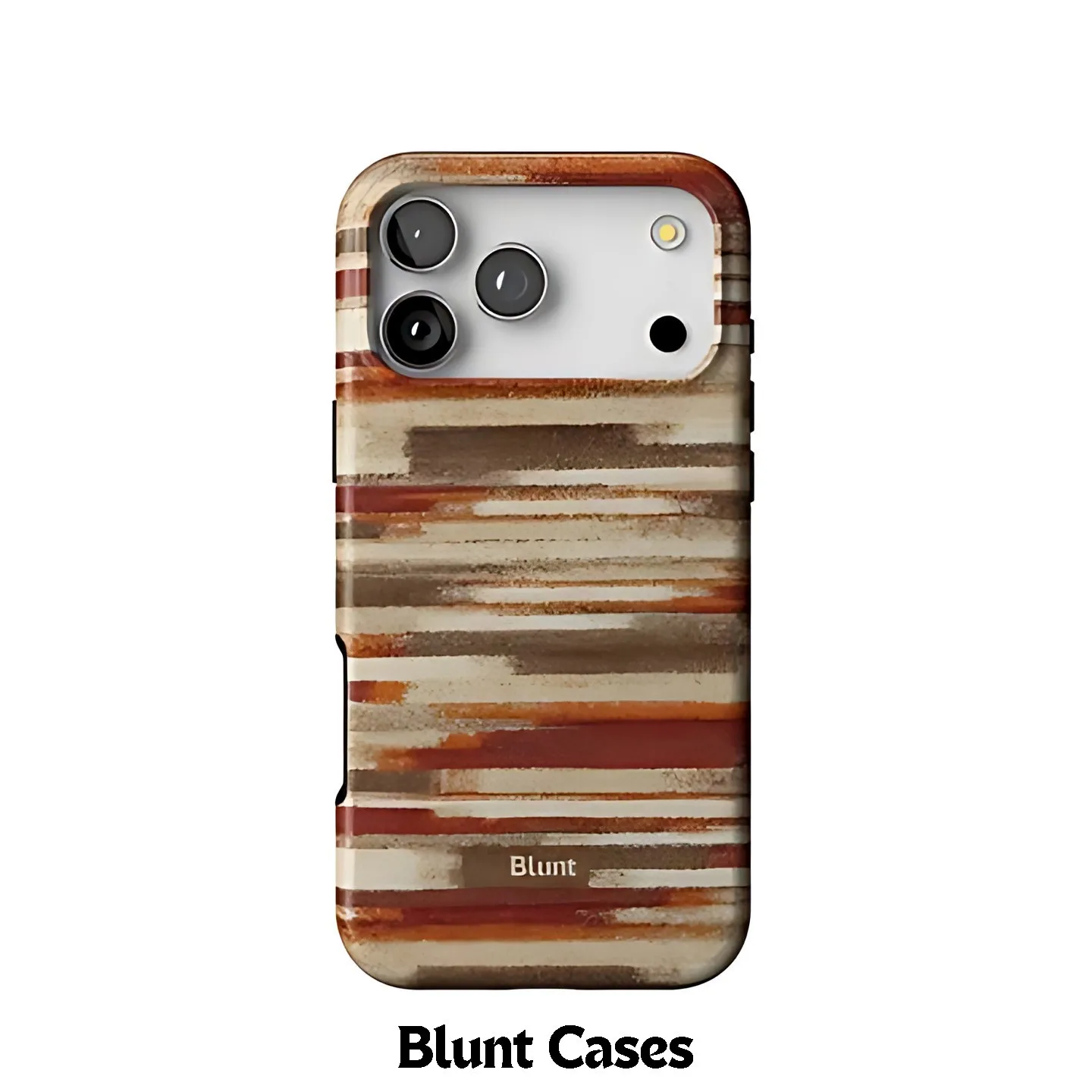 Retro Earth Stripe Blunt Phone Case for Samsung Galaxy S20 S23 S24 S25 S26 FE Plus Edge 5G Luxury Double-layer Back Cover