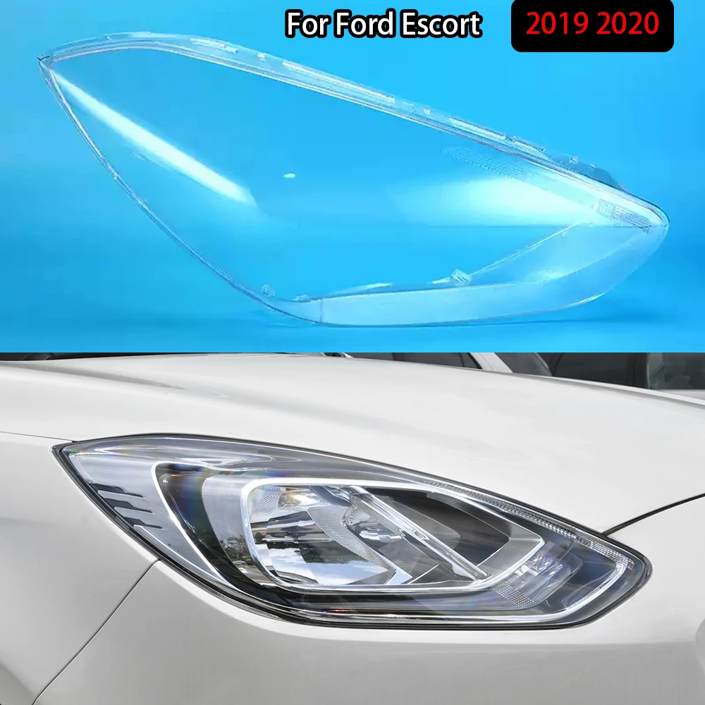 

For Ford Escort 2019 2020 Car Headlamps Cover Lens Headlights Shade Transparent Lampshade Plexiglass Shell Replace Housing