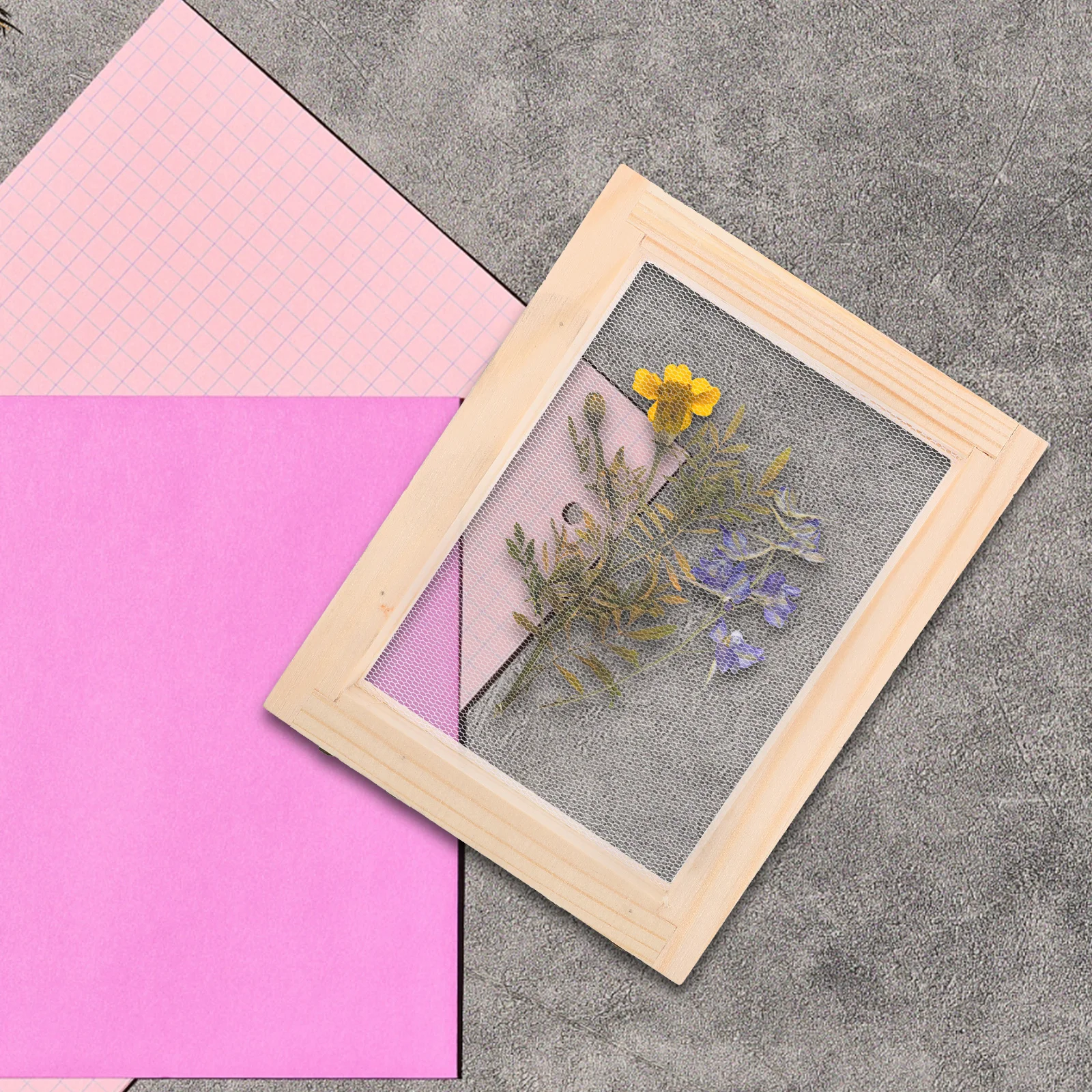 

2pcs Art Frames for Paper Making Frame For Paper Making Screens Mould DIY Craft Projects Home Decor Rustic Style