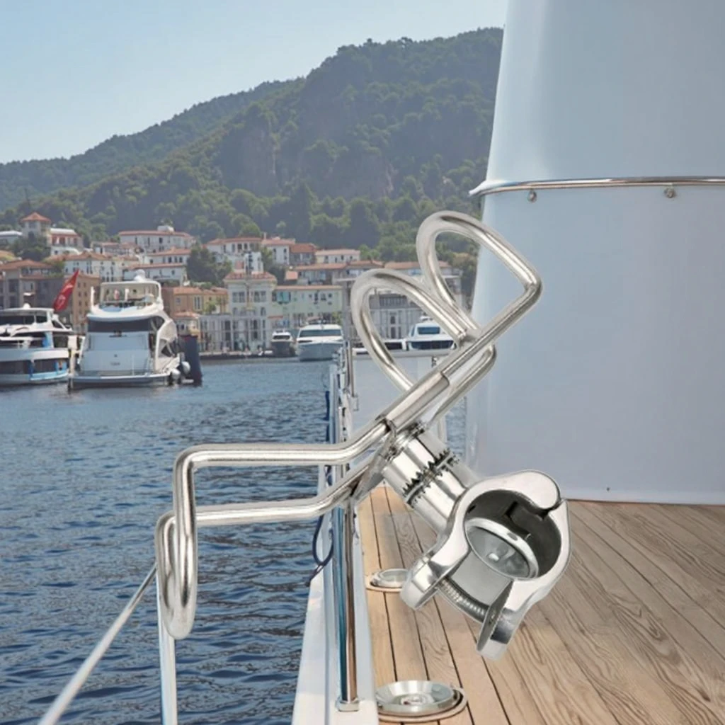 

STTL Stainless Steel 316 360 Degree Adjustable 25-32mm Tube Kayak Yacht Boat Hardware New Marine Boat Deck Mount Fishing Rod Hol