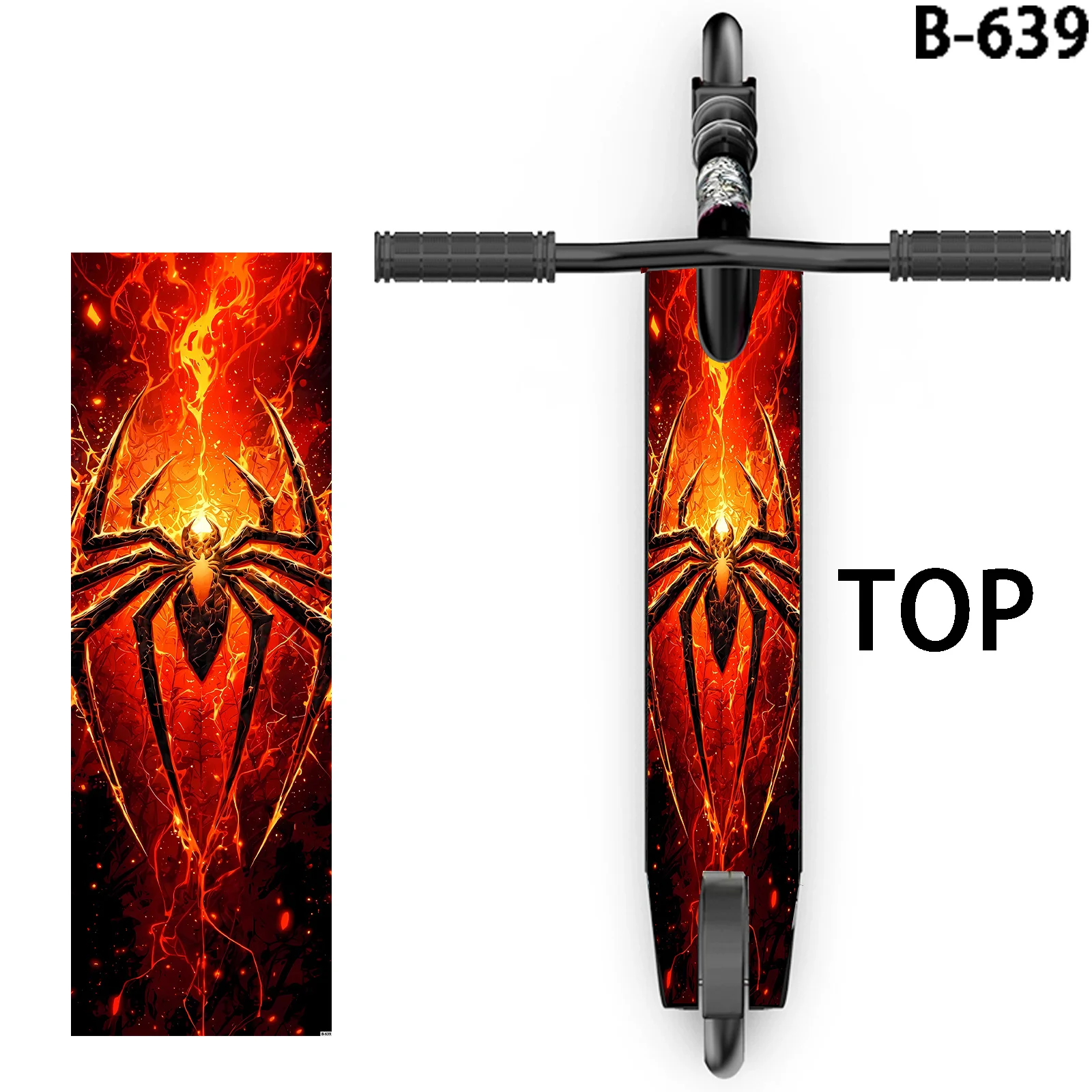 

Наклейка на самокат 1 Flame Spider Cool, декоративная наклейка для самоката своими руками/подходит для самокатов/портативных складных самокатов/для тяжелых нагрузок