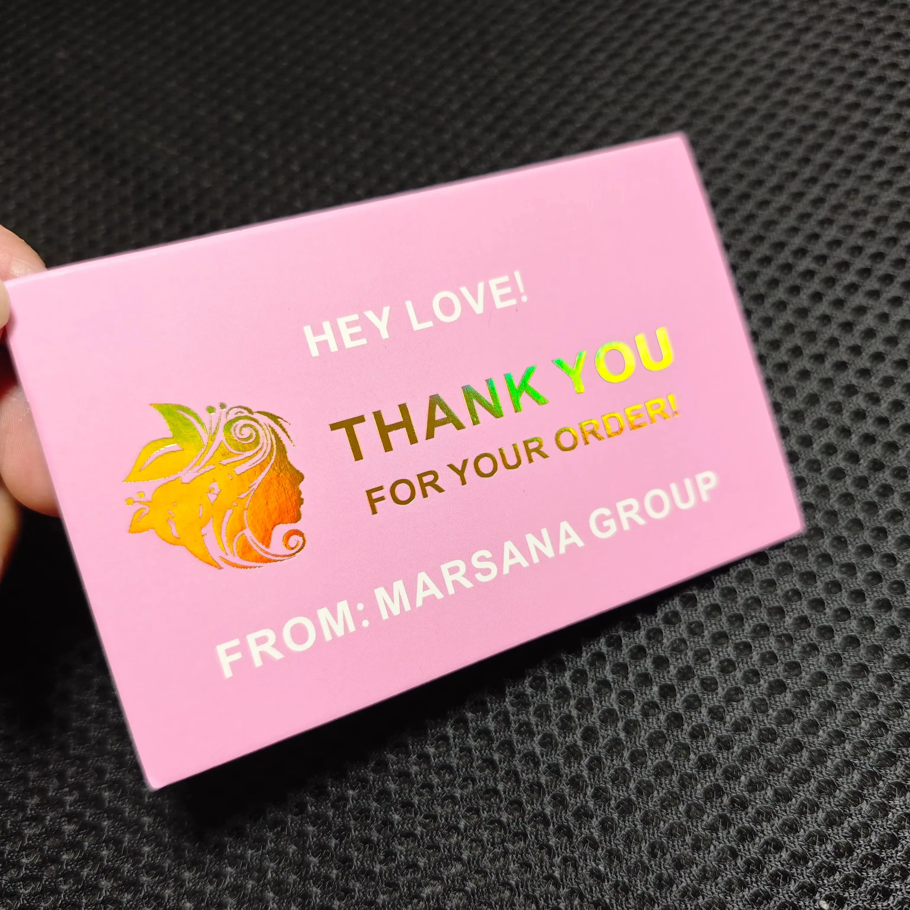 Custom Printing Business Paper Card | Postcard | Greeting Card | Thank You Card with Gold Foil Logo