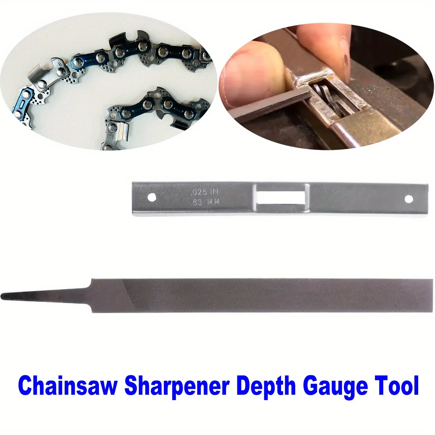 

2 шт., комплект для заточки бензопилы, напильник для электрической пилы, набор ограничительных устройств с одним портом для всех цепей бензопилы, набор прецизионных шлифовальных устройств