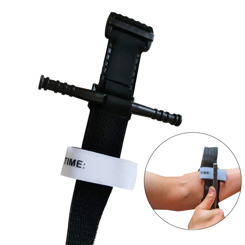  Portable Red Tip Tactical Tourniquet, Medical Emergency Belt Essential for Outdoor Exploration, Combat and Survival Scenes