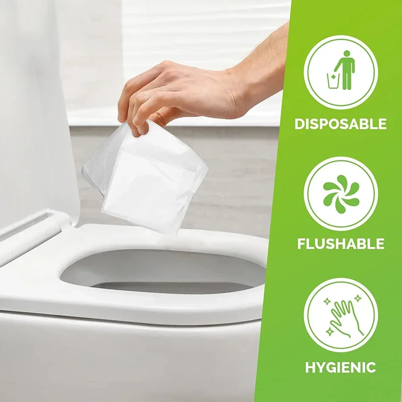 10/30/50PCS Disposable Toilet Seat Cover Paper Toilet Seat Covers Waterproof Flushable Travel Soluble Water Type  Pad Portable