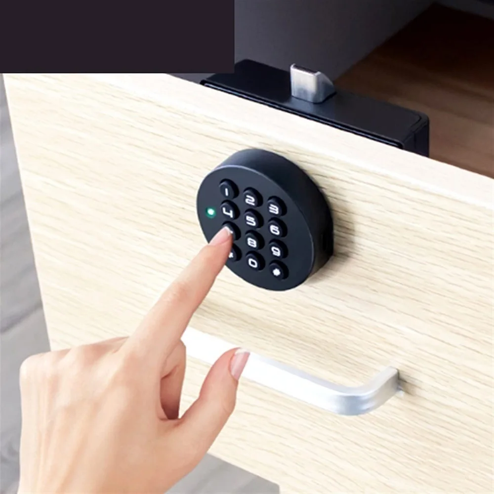 Electronic Cabinet Drawer Lock 4-10 Digits Key Password Lock for Home Mailbox Storage Box Office Furniture Drawer