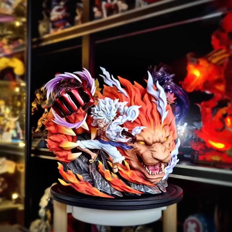 

17cm Cartoon Anime GK Figure SkyCreator Lion Nika Luffy Gear 5 Nika Desktop Decoration ornament