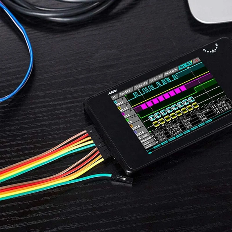 LA104 Logic Analyzer Pocket Size Handheld SPI I2C UART 100Msa/S Max Sampling Rate Four Channel Debugging Assistant