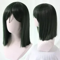 Fubuki  Anime Cosplay Wig Women Short Hair Deep Green Bobo Wigs Halloween Party Costume Holiday Festival Synthetic Wigs