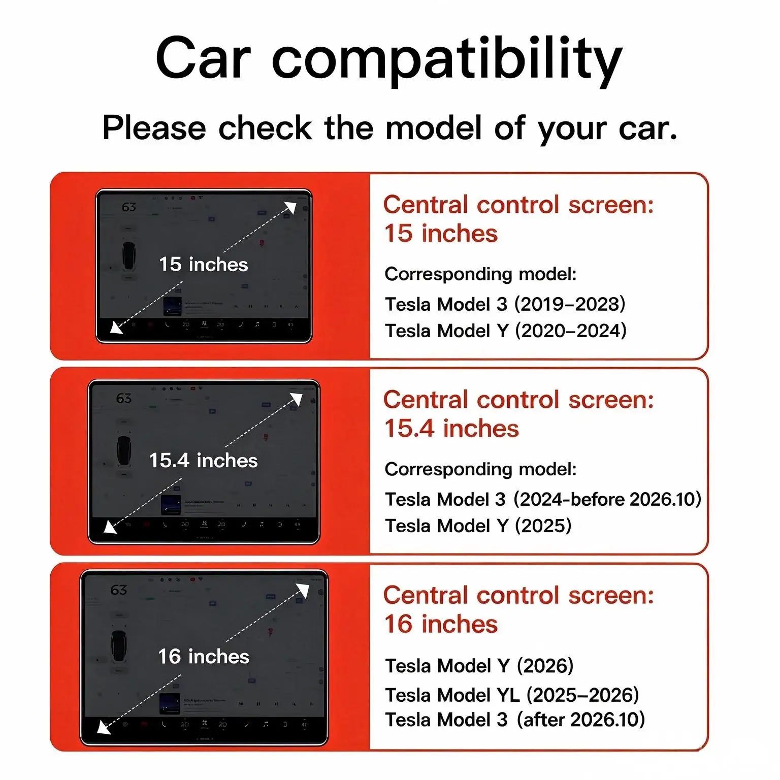 YZ For Tesla Model 3/Y/YL Highland 2025 2026 Tempered Glass Film Protector Matte Glare HD Center Control Touch Screen protector