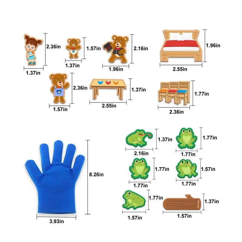 Handpuppe Lehrmittel Handpuppen Handschuh Puppe Puppe Tiere Handschuhe mit Zubehör für Kinder Geschichtenerzählen Spaß Spielzeug Requisiten