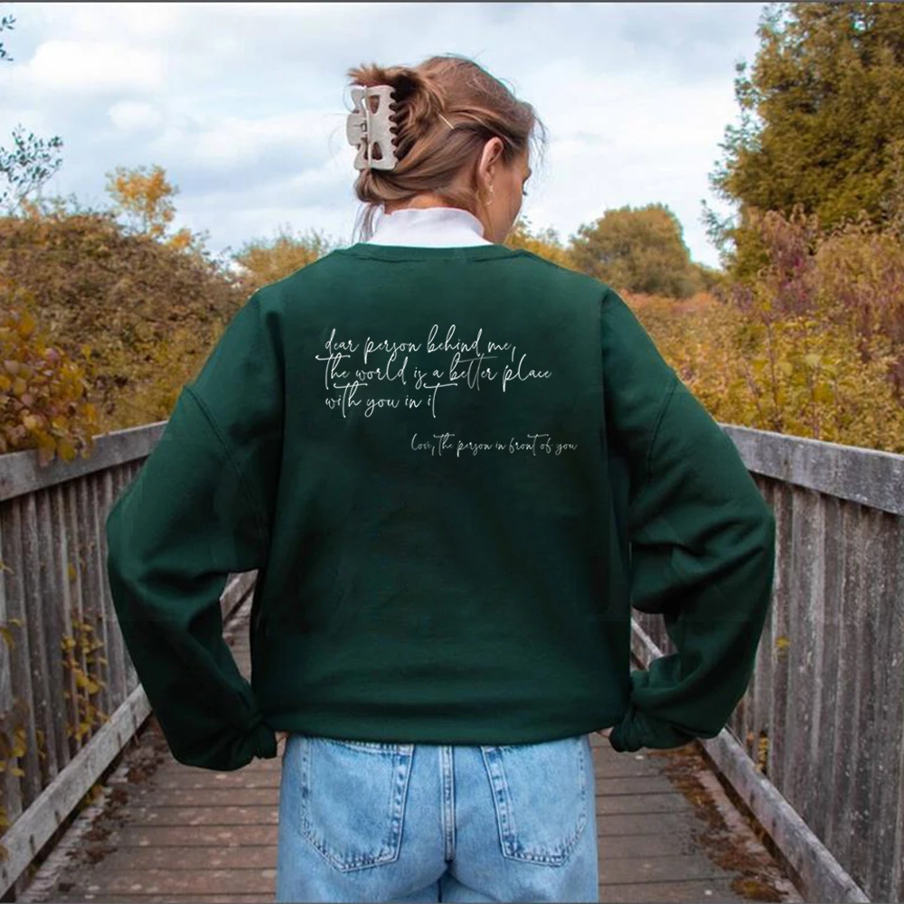 

Толстовка Dear Person Behind Me 2025. Рубашка Dear Person Behind Me. Эстетические толстовки Be Kind. Свитер с положительной способностью.