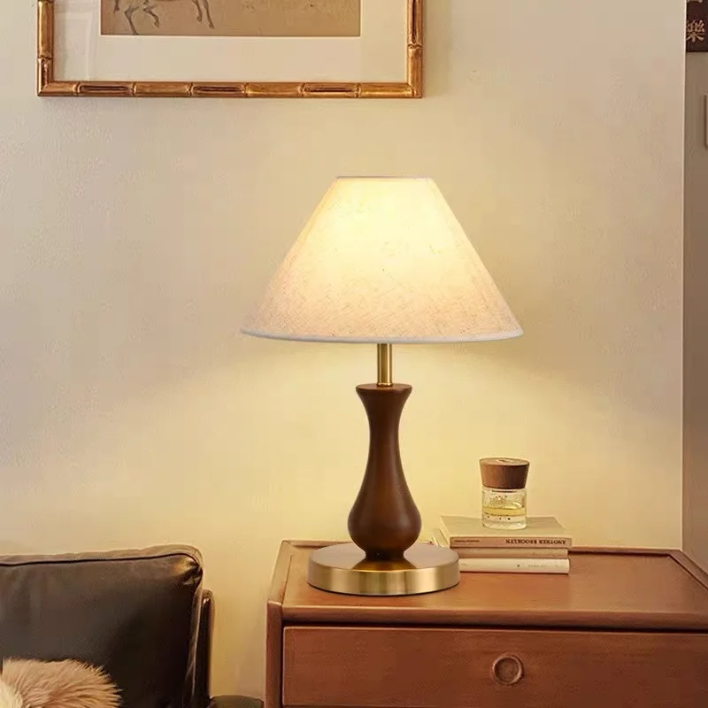 2026 Modern Wabi-Sabi Solid Wood Lamp - Mid-Century Zen Bedside Ambience For Luxe Bedrooms & Boutique Hotel Styling