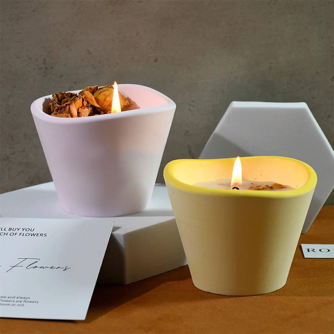 

Petal Wave Shaped Candle Cup Silicone Mold DIY UV Cement Flower Pot Plaster Household Pen Holder Jewelry Storage Box Handmade