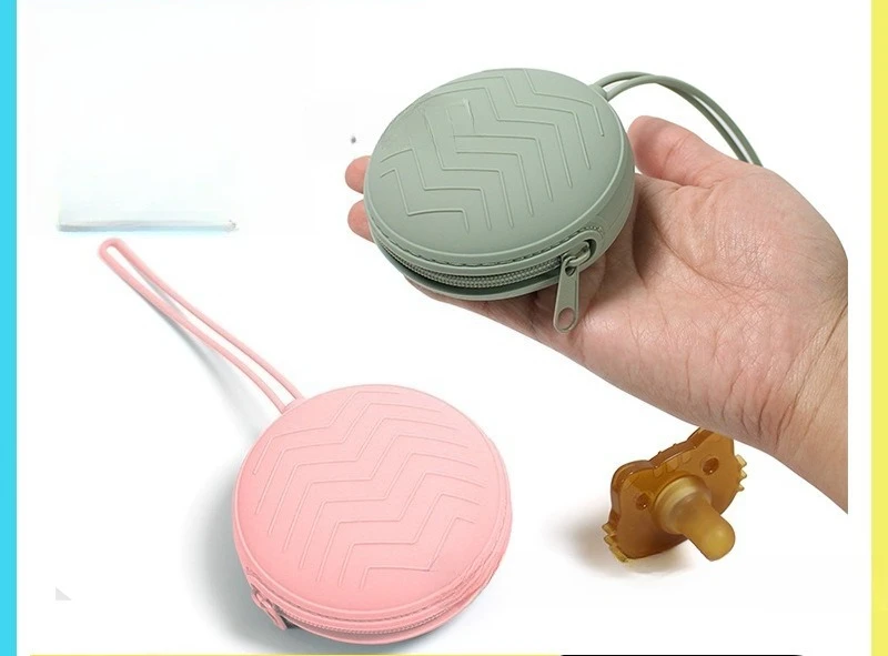 1PCS Cases Baby Accessories Baby Pacifier Holder Box BPA Free Silicone Infant Portable Soother Container Box Nipple Storage Box