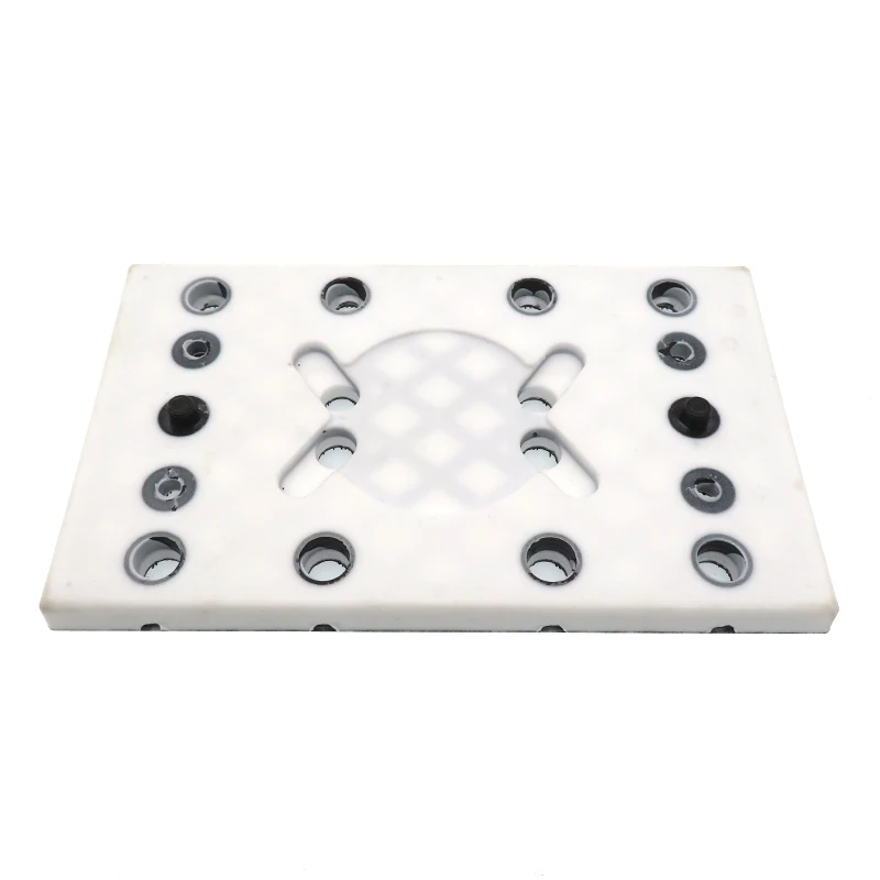 80*130mm Electric Polishing Disc Backing Pad 12Holes Square Hook and Loop Tray Replace RTS 400 REQ for Abrasive Tool