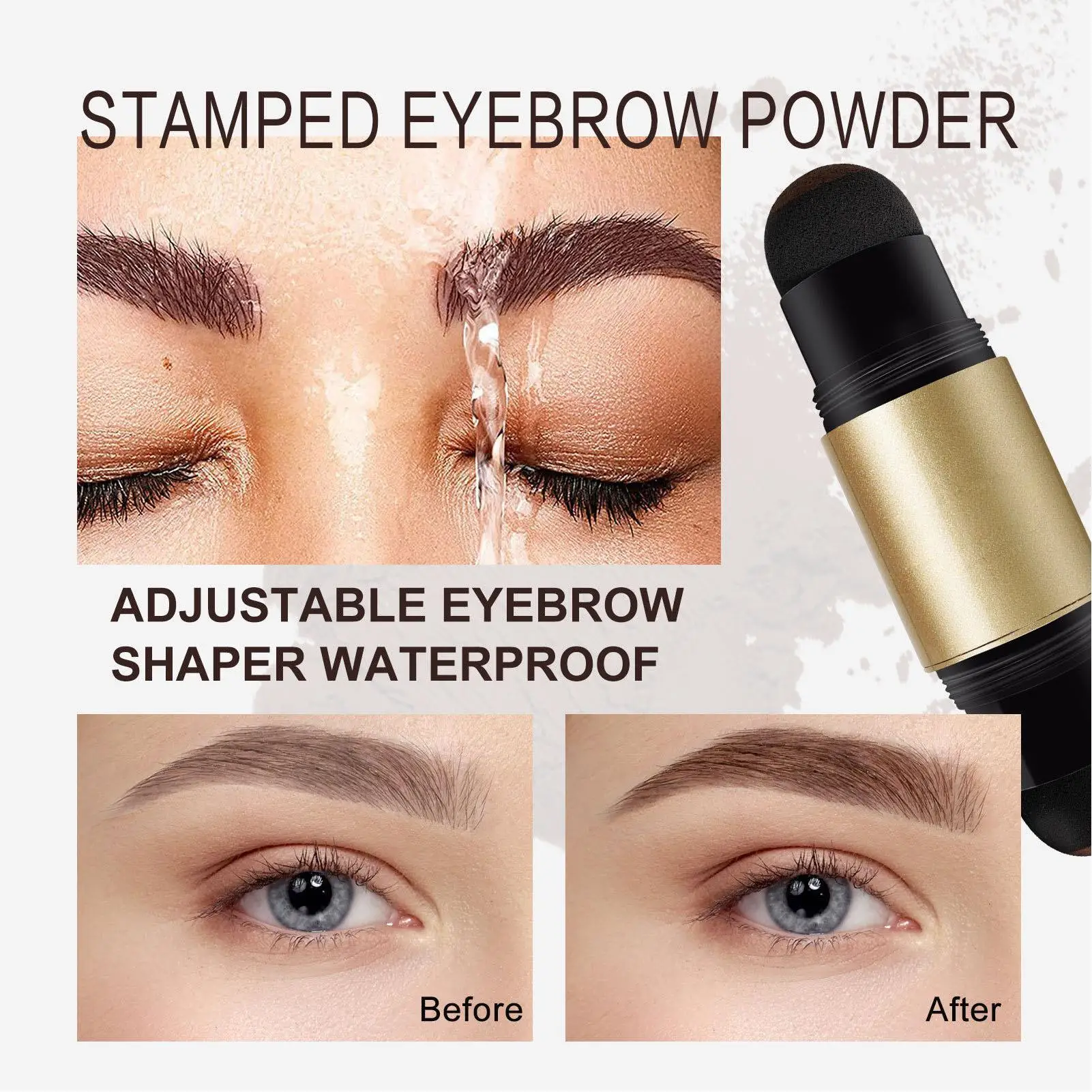 Eyebrow Stencil Shaping Kit - 12 Stencils, Mushroom Sponge & Clipper for Easy Powder Coloring - Perfect for beginners