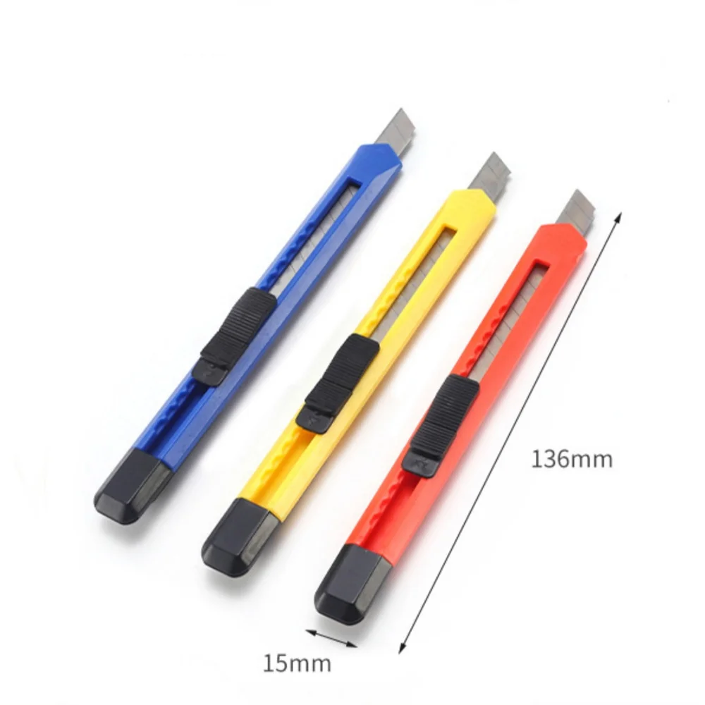 Professional Portable Art Craft Box Opener Cutters Retractable Utility Knife Office Carbon Steel Cutting Supplies Stationery