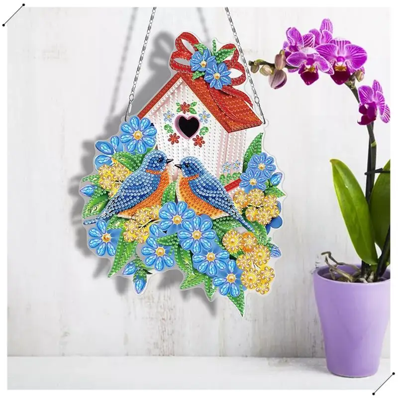 Wind Spinner DIY Painting Wind Chime Double Sided Paint Hanging Ornament For Spring Garden Decor Wind Spinners 3 Pieces
