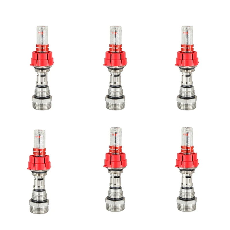 6pcs stainless steel manifold used for replacing the flow meter of the underfloor heating water divider accessories