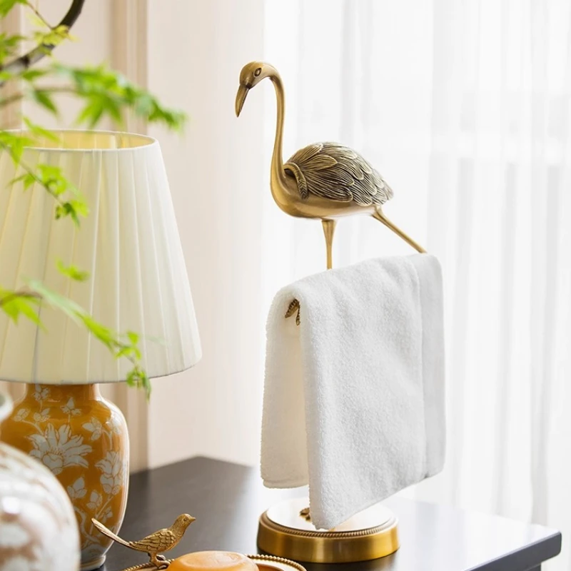 

All-copper Towel Bar Vertical Non-punching Towel Rack Bathroom Toilet Washstand Storage Rack