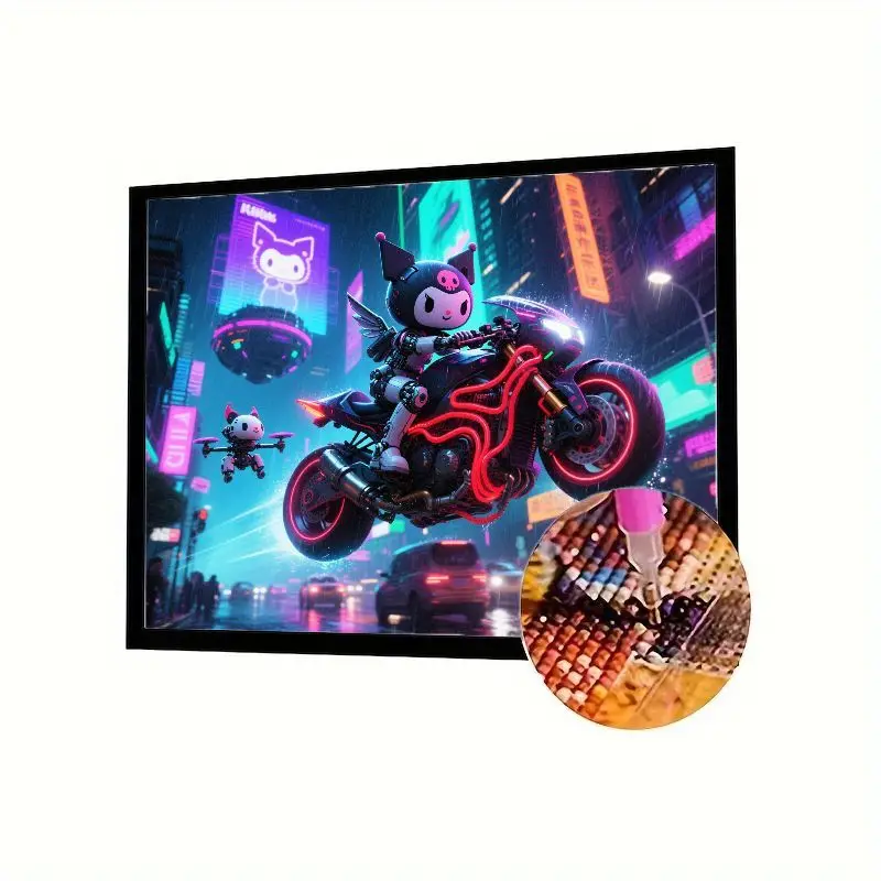 1 ΡΡ. Sanrio Kuromi Cyberpunk ΠΌΠΎΡΠΎΡΠΈΠΊΠ» 5D ΠΊΠΎΠΌΠΏΠ»Π΅ΠΊΡ Π°Π»ΠΌΠ°Π·Π½ΠΎΠΉ ΠΆΠΈΠ²ΠΎΠΏΠΈΡΠΈ, ΠΏΠΎΠ»Π½Π°Ρ Π΄ΡΠ΅Π»Ρ DIY Diamond Art Craft, ΠΊΡΡΡΠΎΠΉ ΡΡΡΡΡΠΈΡΡΠΈΡΠ΅ΡΠΊΠΈΠΉ Π½Π΅ΠΎΠ½ΠΎΠ²ΡΠΉ Π³ΠΎΡΠΎΠ΄ΡΠΊΠΎΠΉ ΡΡΠ΅Π½Π° 1 ΡΡ. Sanrio Kuromi Cyberpunk ΠΌΠΎΡΠΎΡΠΈΠΊΠ» 5D ΠΊΠΎΠΌΠΏΠ»Π΅ΠΊΡ Π°Π»ΠΌΠ°Π·Π½ΠΎΠΉ ΠΆΠΈΠ²ΠΎΠΏΠΈΡΠΈ, ΠΏΠΎΠ»Π½Π°Ρ Π΄ΡΠ΅Π»Ρ DIY Diamond Art Craft, ΠΊΡΡΡΠΎΠΉ ΡΡΡΡΡΠΈΡΡΠΈΡΠ΅ΡΠΊΠΈΠΉ Π½Π΅ΠΎΠ½ΠΎΠ²ΡΠΉ Π³ΠΎΡΠΎΠ΄ΡΠΊΠΎΠΉ ΡΡΠ΅Π½Π°