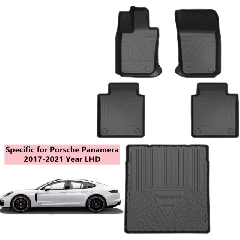 Motoptes Custom Fit For Porsche Panamera Car Interior Accessories Car TPE Floor Mat Specific For Porsche Cayenne Macan Coupe