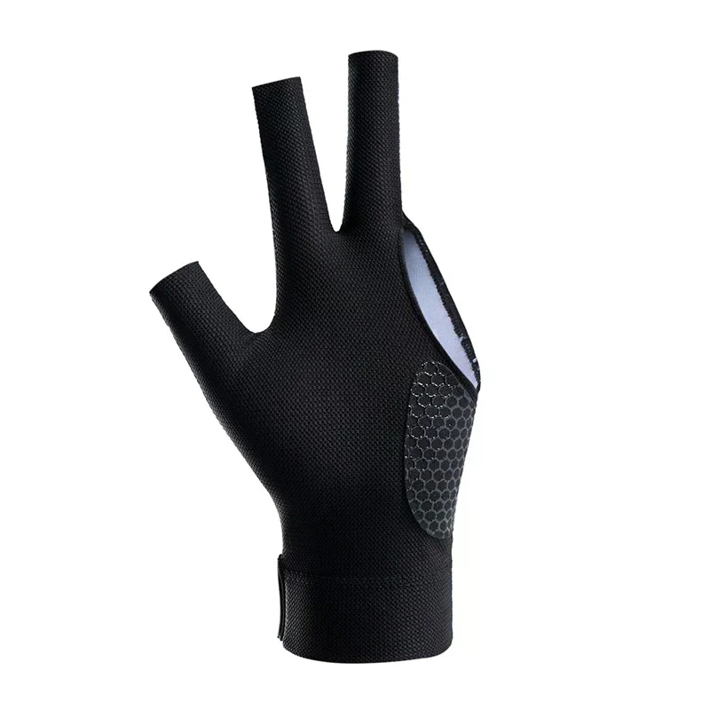 

Бильярдная перчатка для левой и правой руки, трехпальцевая, износостойкая, с нескользящими наклейками, эластичная, для тренировок по бильярду