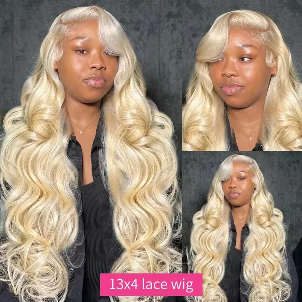 200% 613 Hd レースフロントウィッグ 13 × 6 ブロンド透明 HD レースフロントウィッグ 13 × 4 実体波人毛ウィッグ wowen ブラジル髪