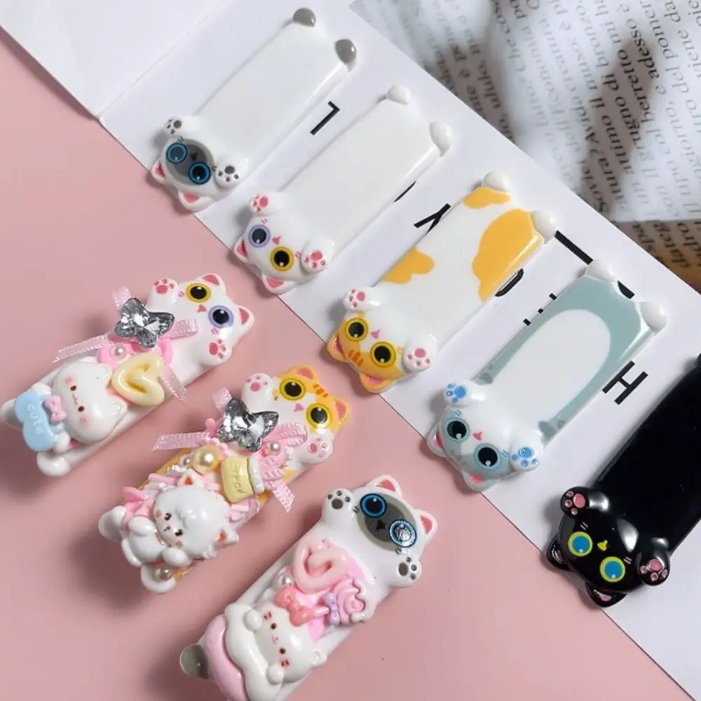 DIY Resin Cat Ornaments Cute Handmade Cat Phone Case Accessories Cartoon Car Refrigerator Sticker Material Jewelry Accessories